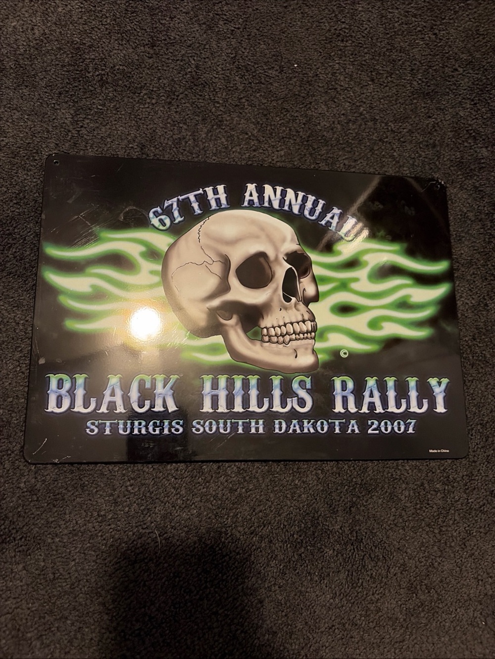 2007 Sturgis sign biker collectible motorcycle rally souvenir